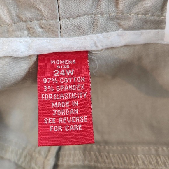 Gloria Vanderbilt Womens Pants Trousers Slacks Plus SZ 24W Tan Beige Career Wear - Picture 6 of 10